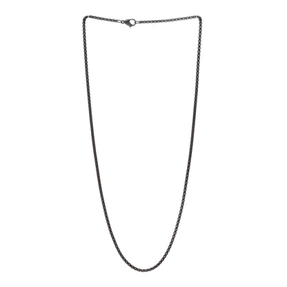 David Yurman Darkened Stainless Steel 2.7mm Box Chain Necklace 22" 3 of 6