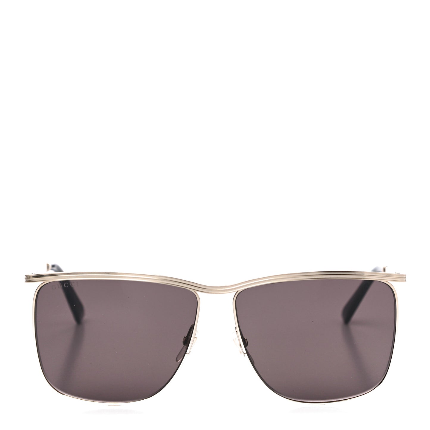 Metal Square Frame Sunglasses GG0812S Gold Brown