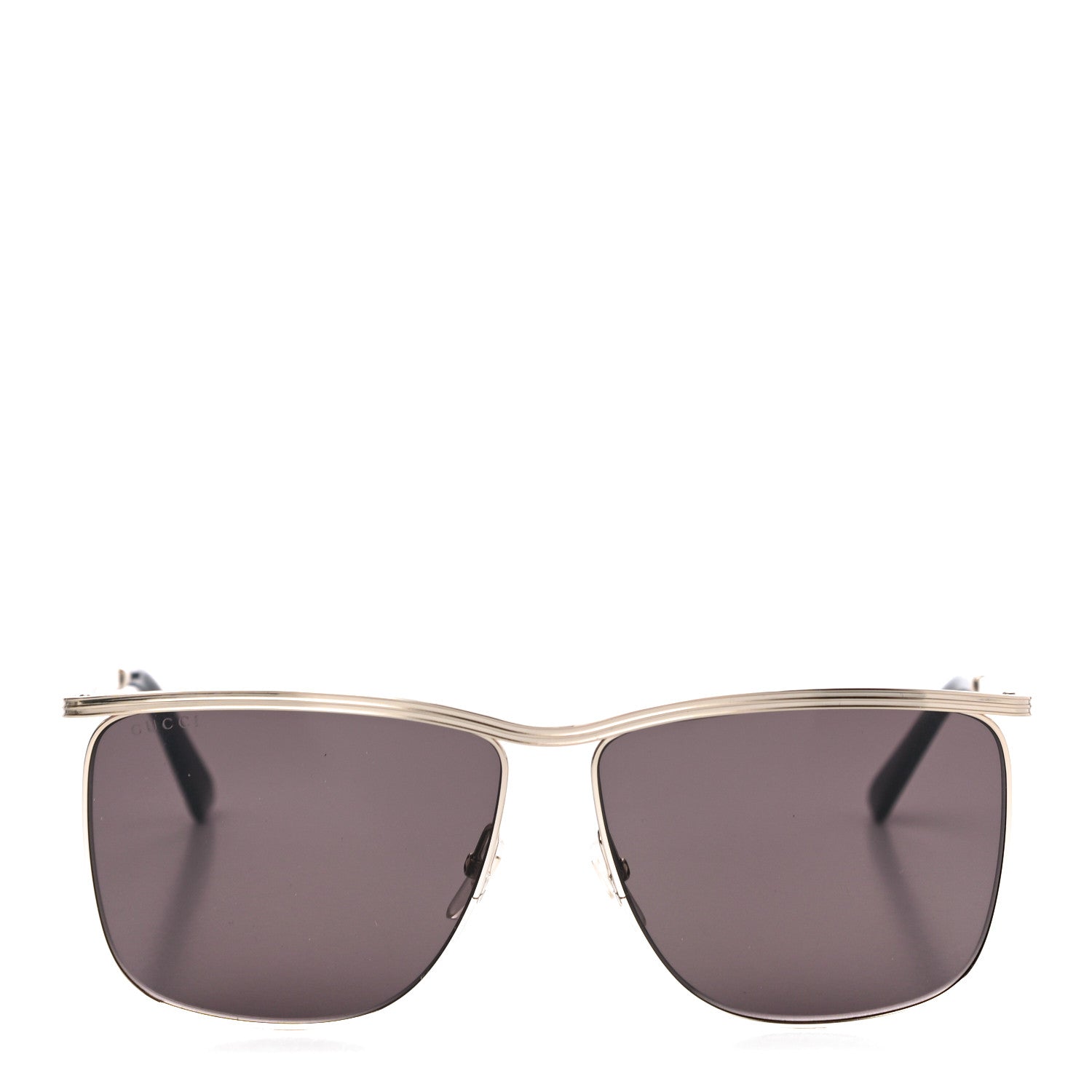 Gucci Metal Square Frame Sunglasses GG0812S Gold Brown 2 of 6