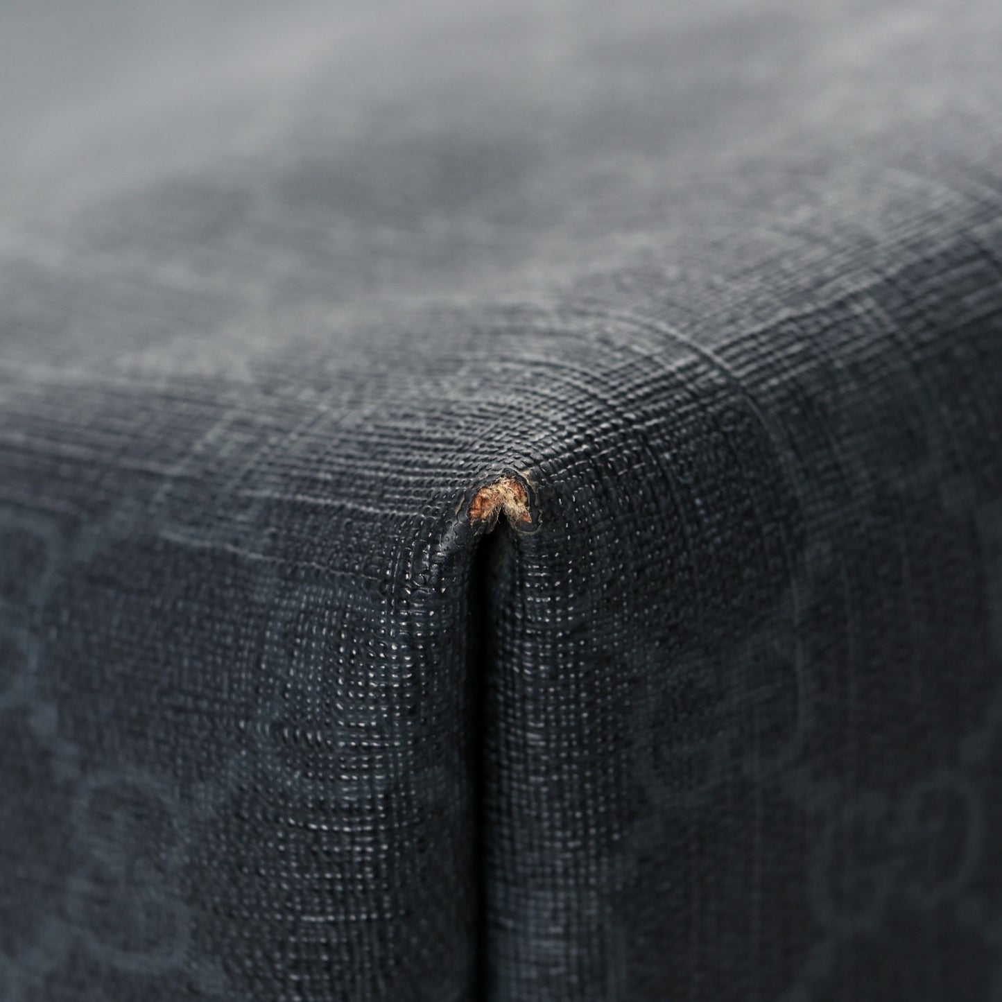 GG Supreme Monogram Web Handle Vertical Tote Black Grey