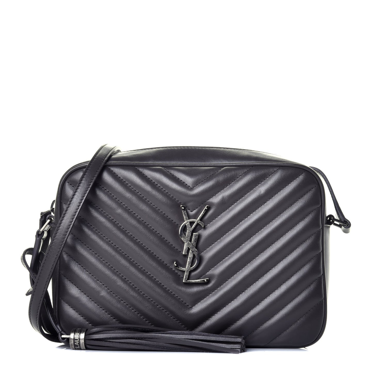 Calfskin Matelasse Monogram Lou Camera Bag Asphalt