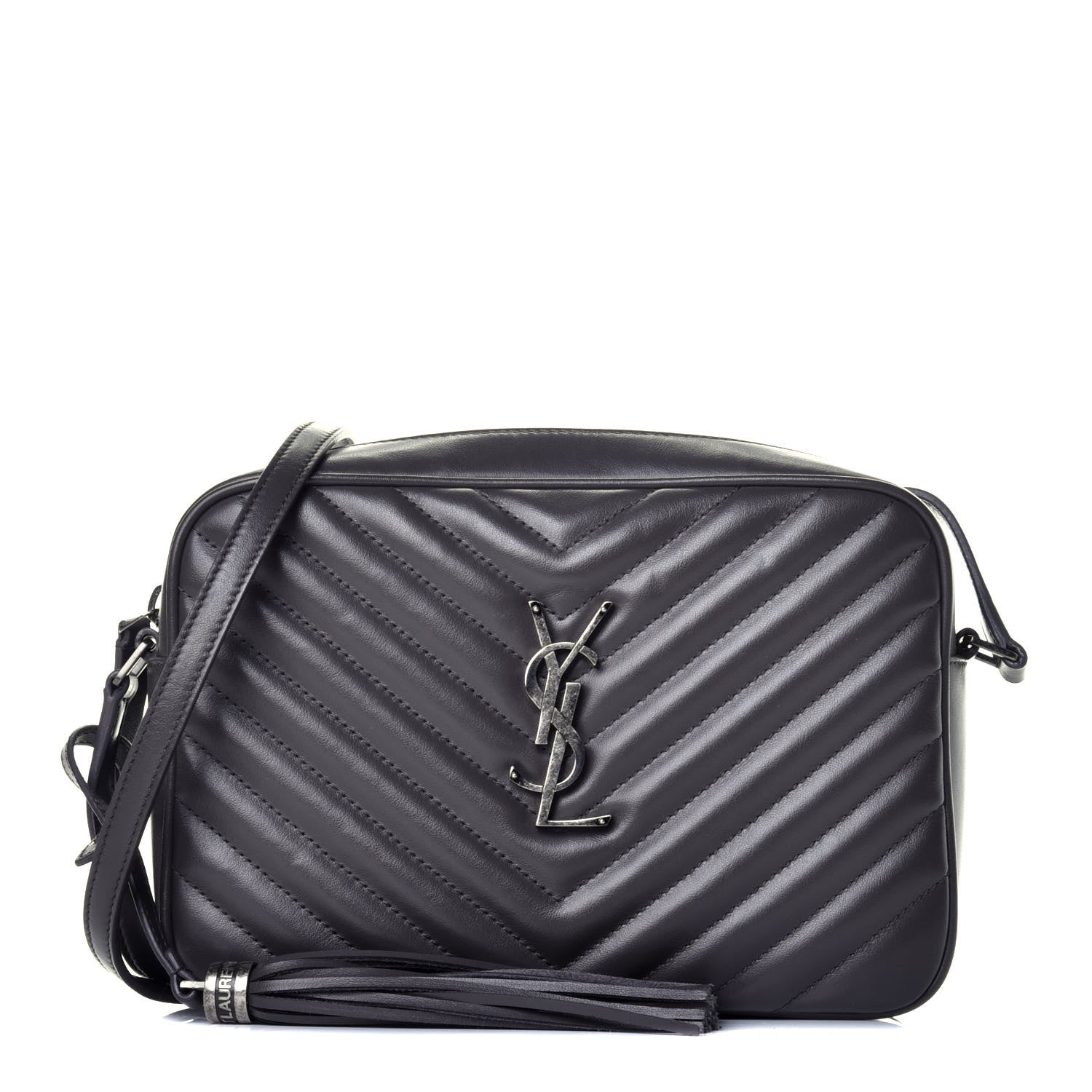 Saint Laurent Calfskin Matelasse Monogram Lou Camera Bag Asphalt 1 of 9