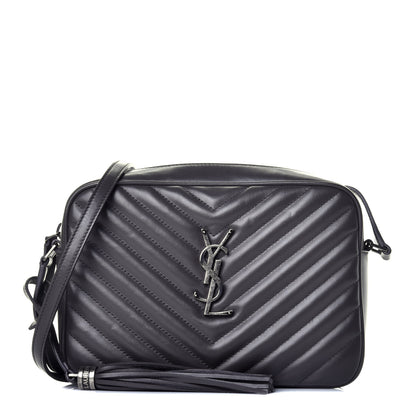 Saint Laurent Calfskin Matelasse Monogram Lou Camera Bag Asphalt 1 of 9