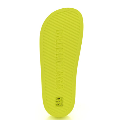 Balenciaga Rubber Womens Chunky Slide Sandals 41 Acid Lime 8 of 9