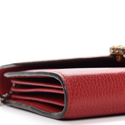 Gucci Calfskin Mini Dionysus Chain Wallet Hibiscus Red 13 of 14