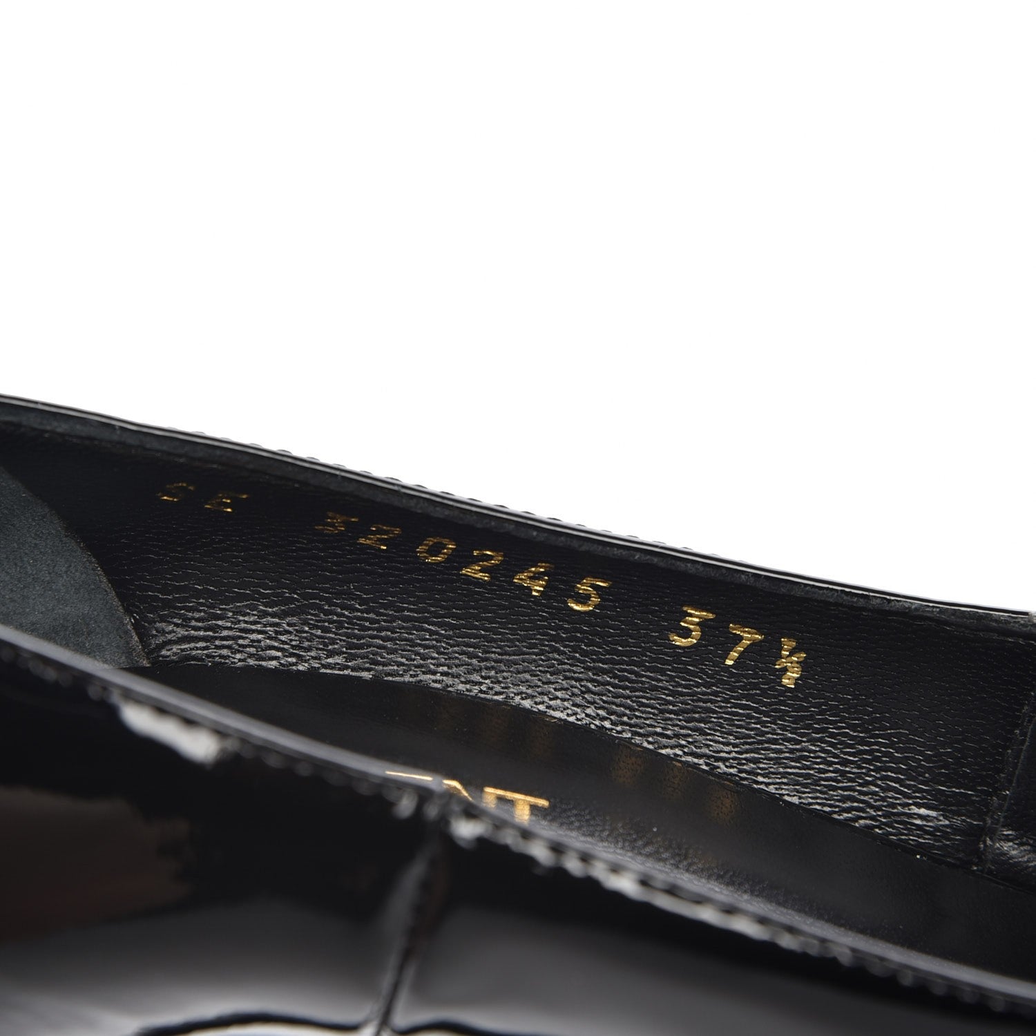 Saint Laurent Patent Calfskin Janis 105 Pumps 37.5 Nero Black 9 of 10
