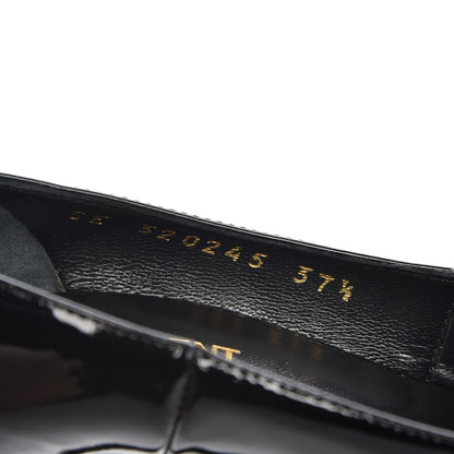 Saint Laurent Patent Calfskin Janis 105 Pumps 37.5 Nero Black 9 of 10