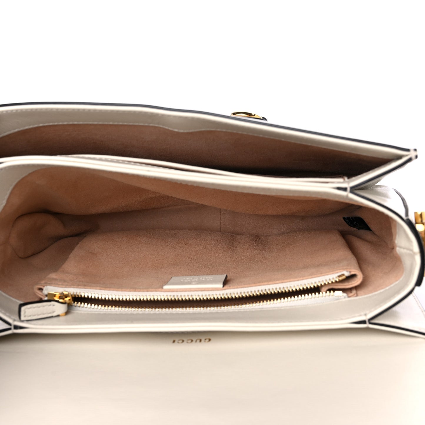 Azalea Calfskin Horsebit 1955 Shoulder Bag Mystic White