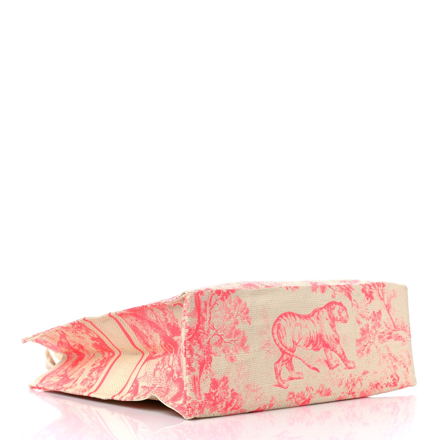Straw Dioriviera Tote Pink