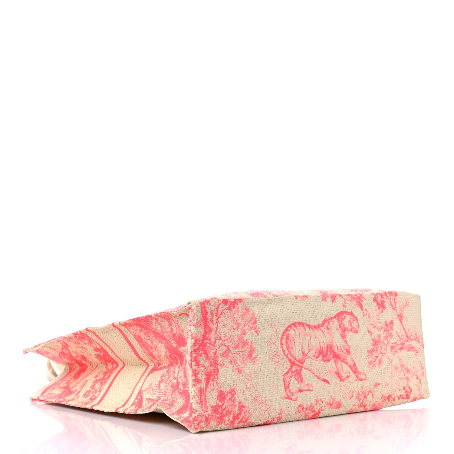 Christian Dior Straw Dioriviera Tote Pink 4 of 7