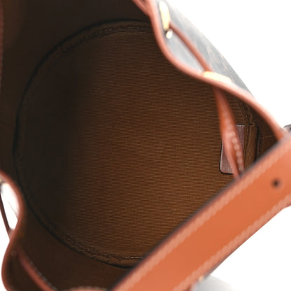 Celine Triomphe Canvas Calfskin Small Drawstring Bucket Bag Tan 5 of 11