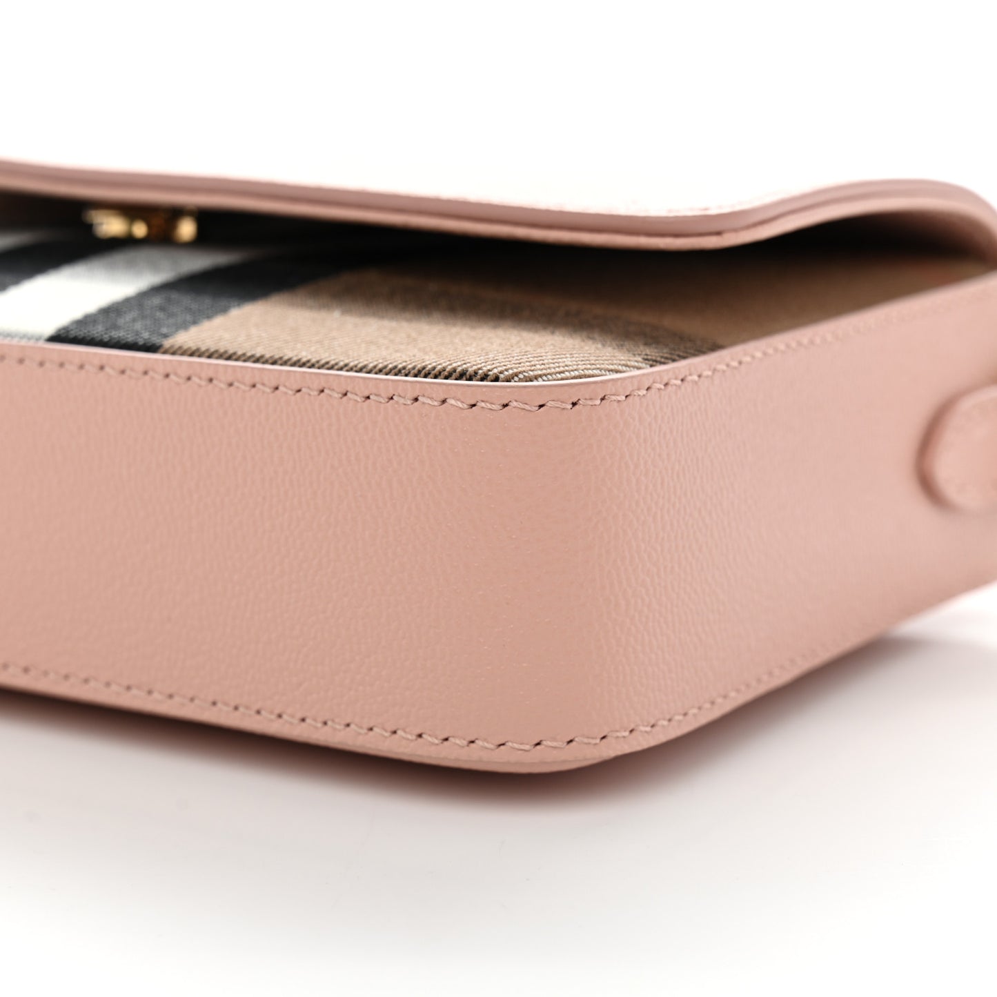 Grained Calfskin House Check Tartan Mix New Hampshire Dusky Pink