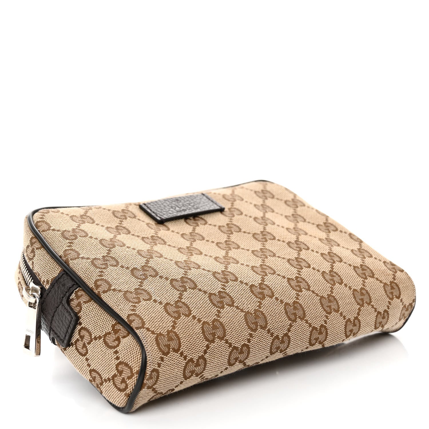 Gucci Monogram Dollar Calfskin Belt Bag Beige Ebony Testa di Moro Marrone Scuro 4 of 10