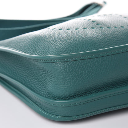 Hermes Taurillon Clemence Evelyne III PM Malachite 10 of 11