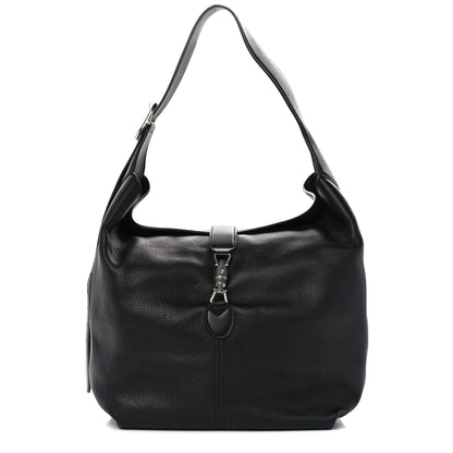 Gucci Amour Grane Calfskin Medium Jackie 1961 Crossbody Bag Black 1 of 10