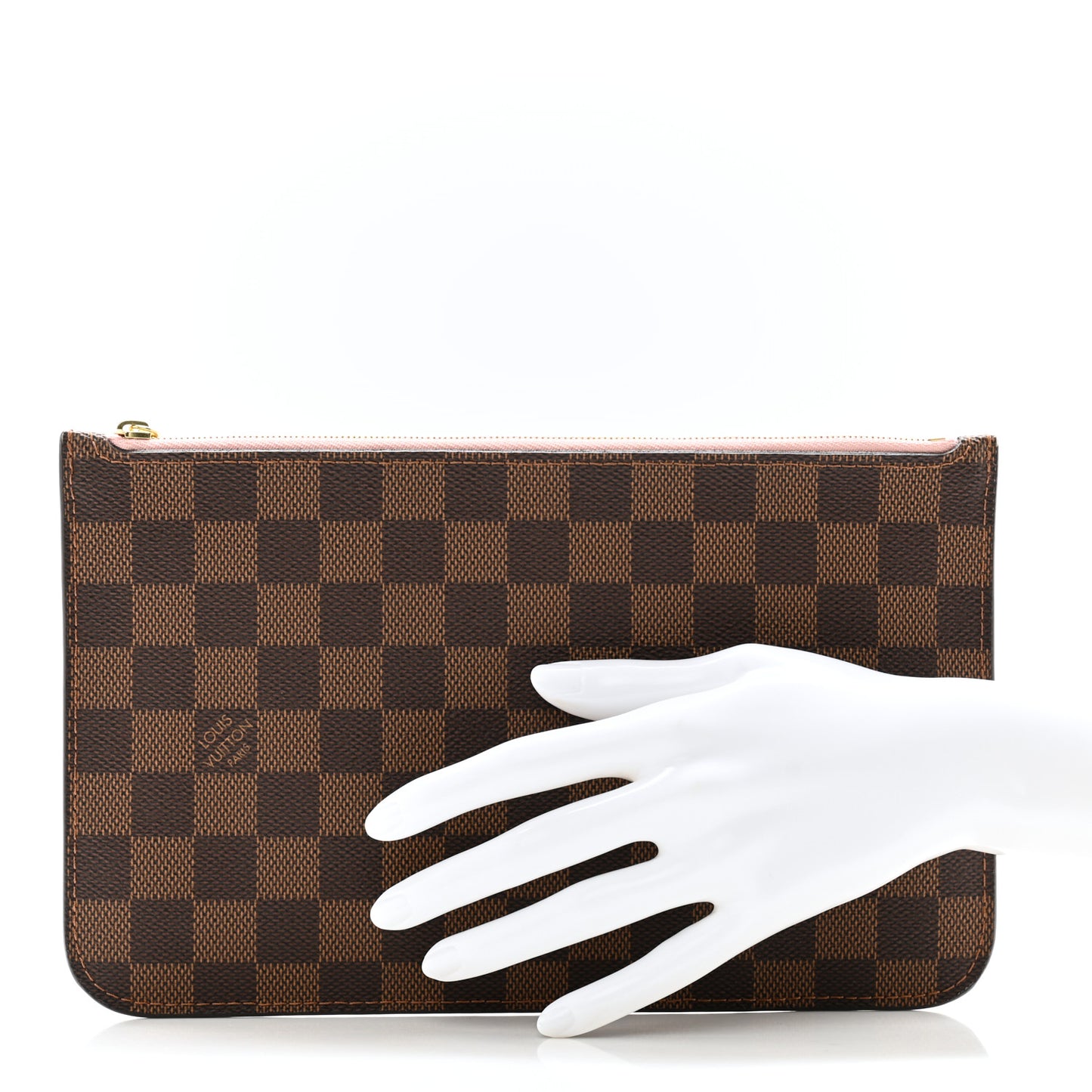 Damier Ebene Neverfull MM GM Pochette Rose Ballerine