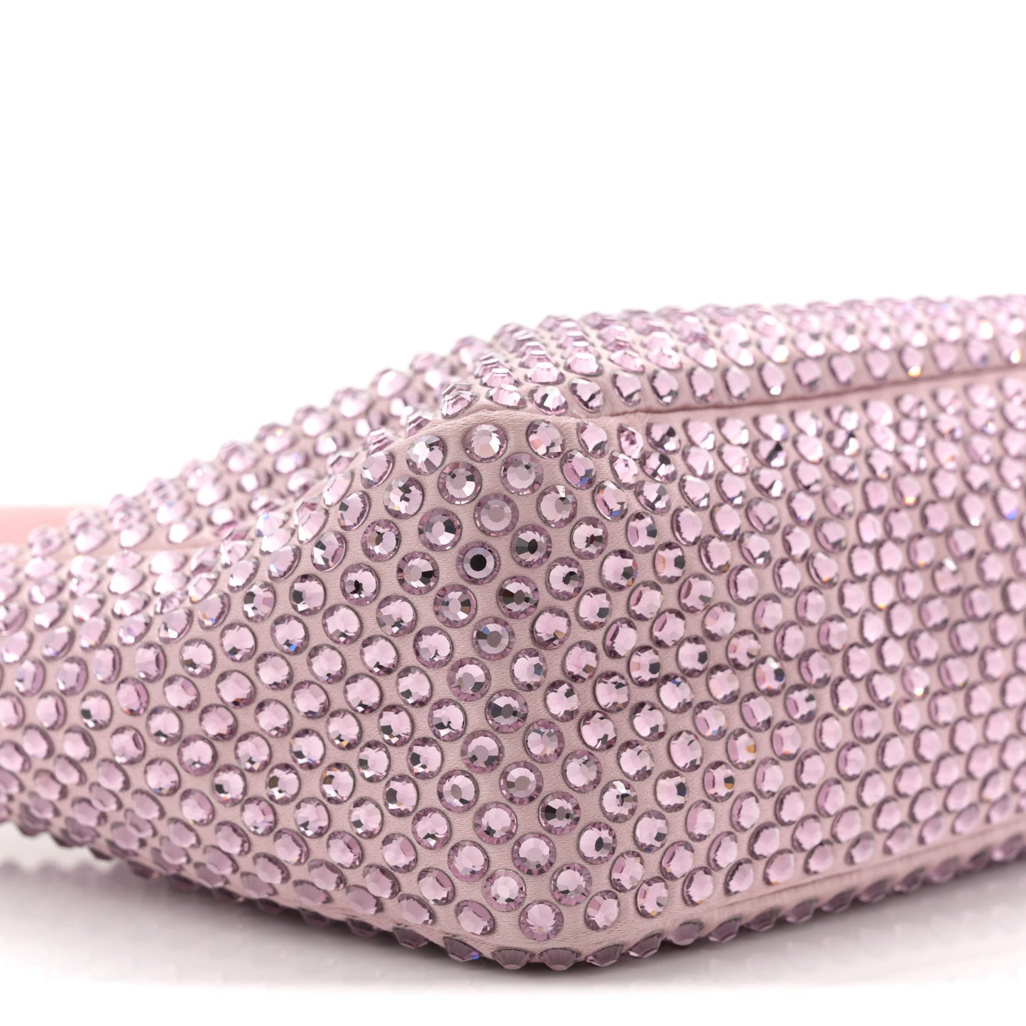 Satin Crystal Mini Re-Edition 2000 Bag Alabastro