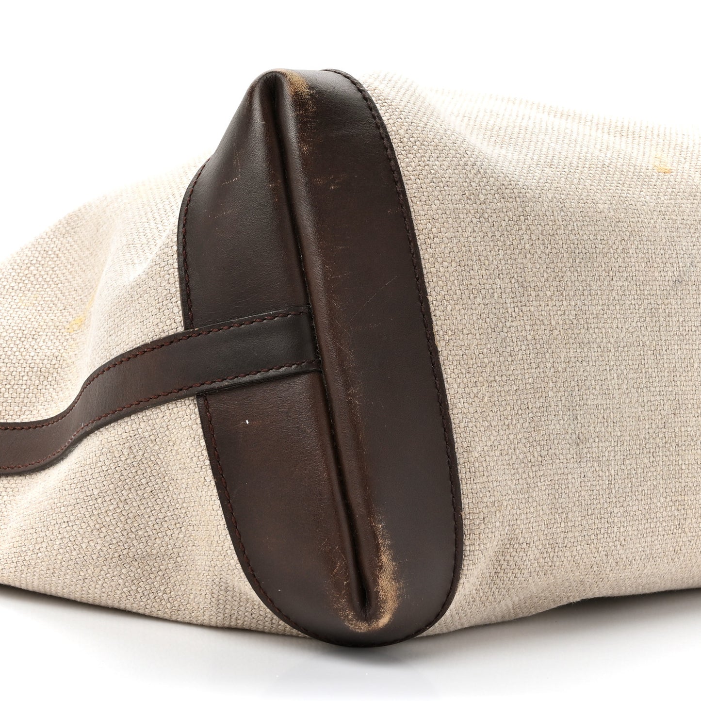 Linen Canvas Large Craft Logo Tote Brown