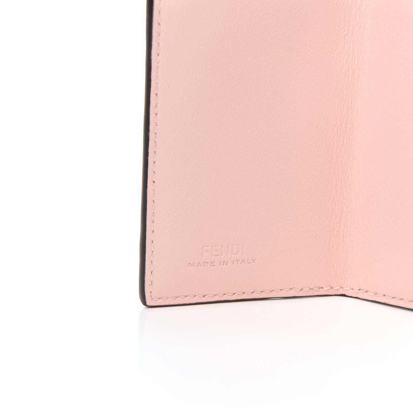 Ostrich Vitello Century Lucido F is Fendi Micro Tri-Fold Envelope Wallet Confetto