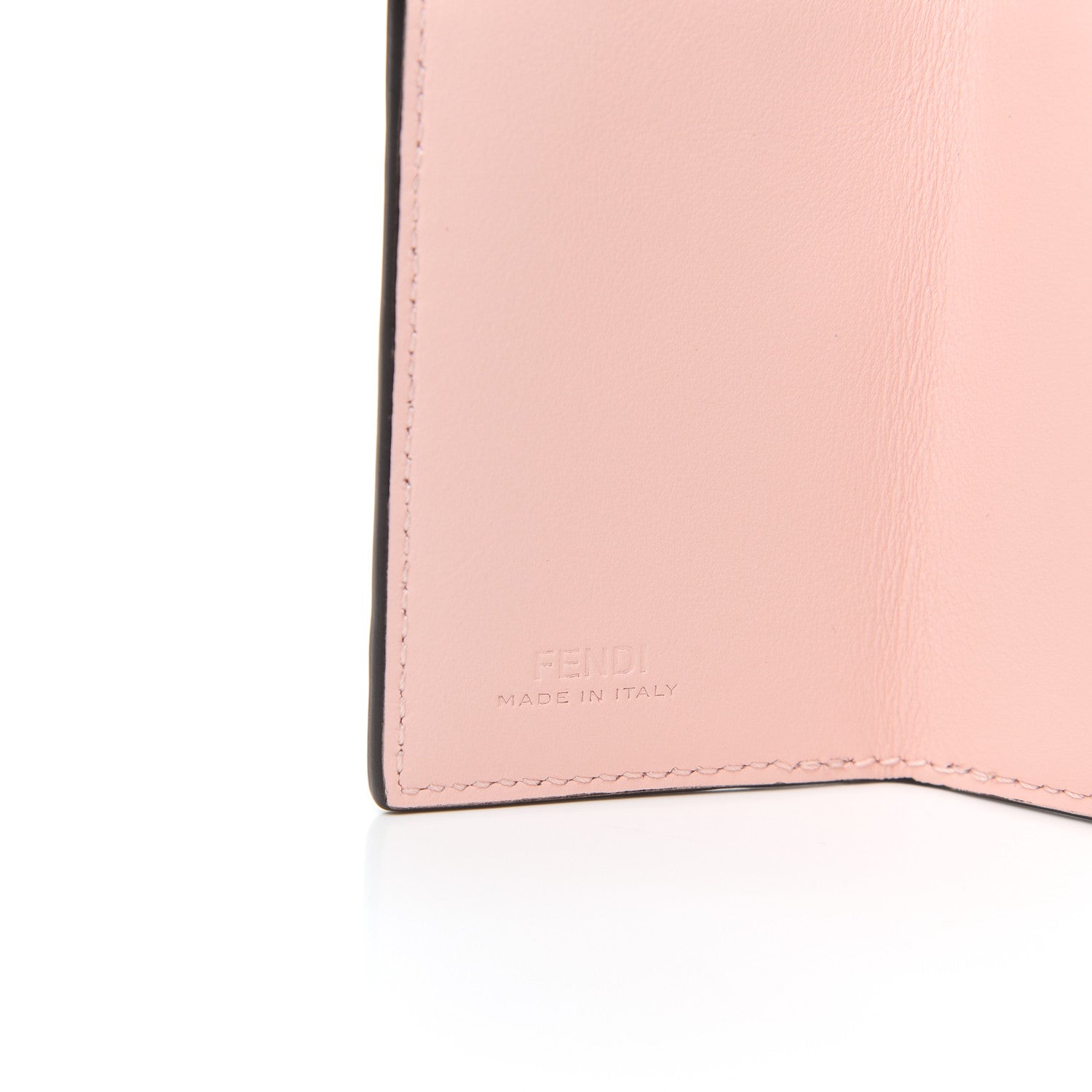 Fendi Ostrich Vitello Century Lucido F is Fendi Micro Tri-Fold Envelope Wallet Confetto 7 of 8