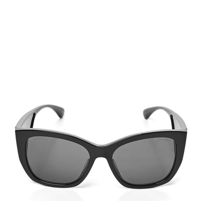 Chanel Acetate Polarized Butterfly Signature CC Sunglasses 5429-A Black 2 of 7