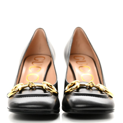 Gucci Malaga Kid Horsebit 75mm Pumps 35.5 Black 2 of 8