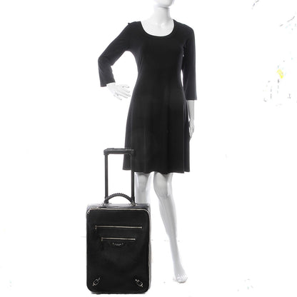 Balenciaga Grained Calfskin Classic Hardware Voyage Carry On Trolley Black 2 of 12