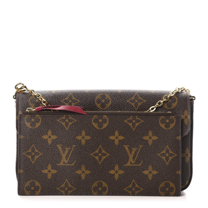 Louis Vuitton Monogram Pochette Felicie Chain Wallet Fuchsia 14 of 16