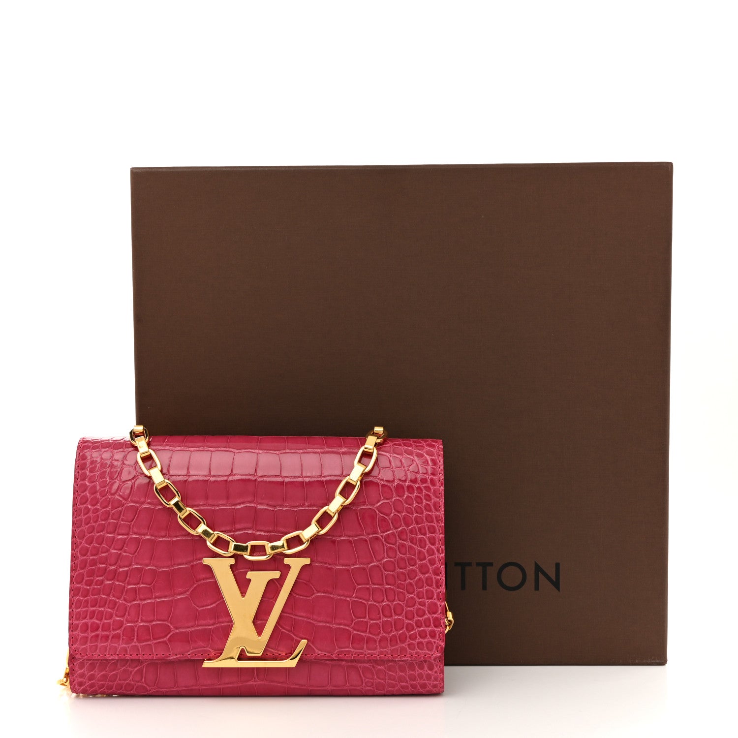 Louis Vuitton Alligator Chain Louise GM 1793461 – FASHIONPHILE