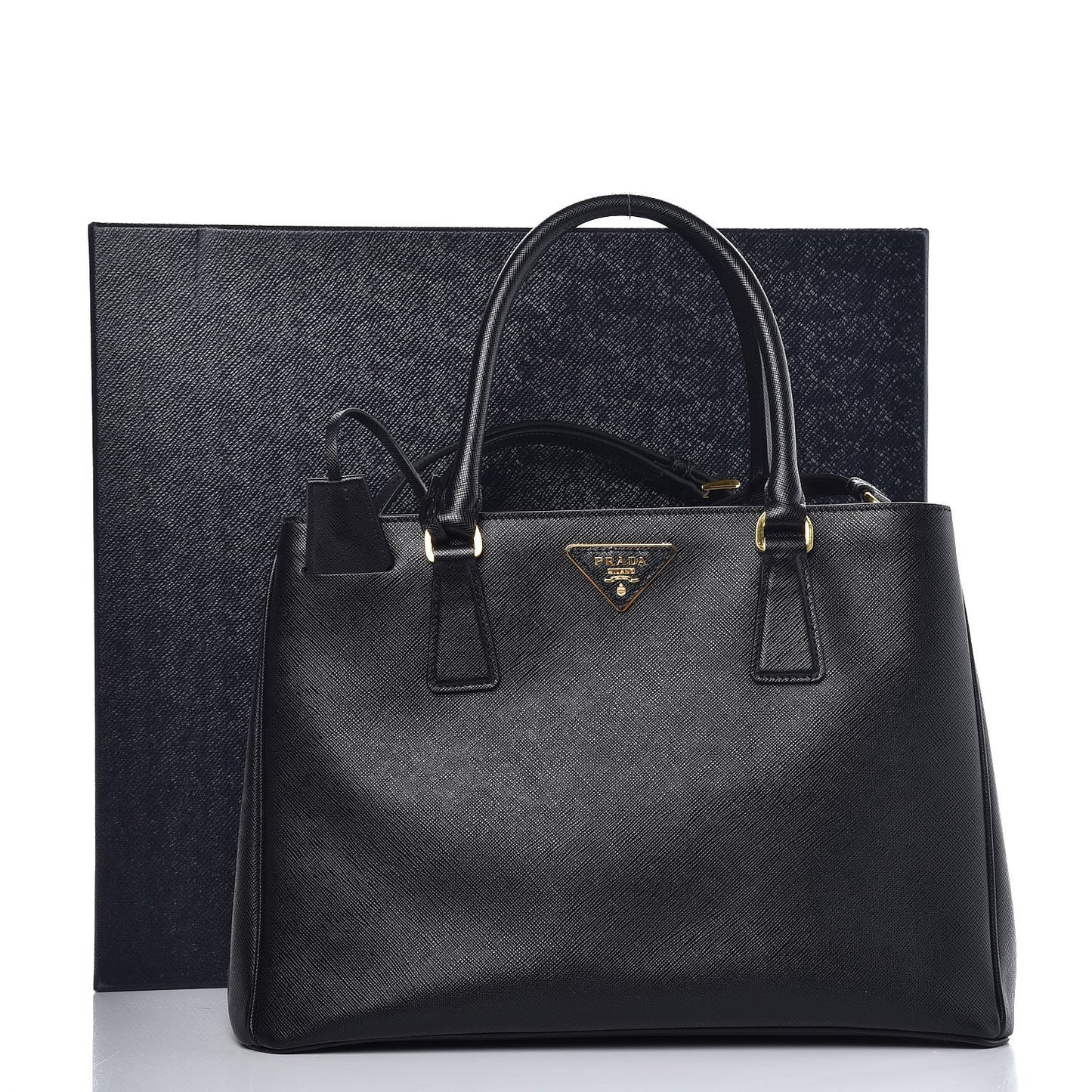 Saffiano Lux Medium Tote Nero Black