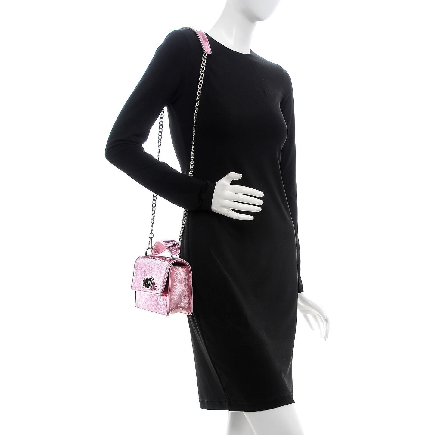 Paillettes Sequin Cleo Top Handle Rosa