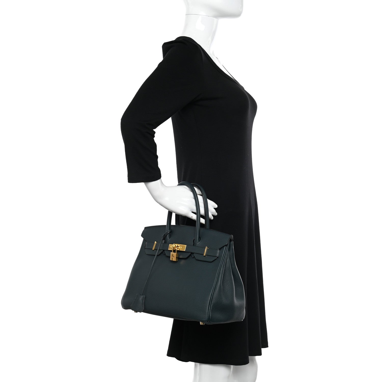 Hermes Togo Birkin 30 Vert Cypress 3 of 10