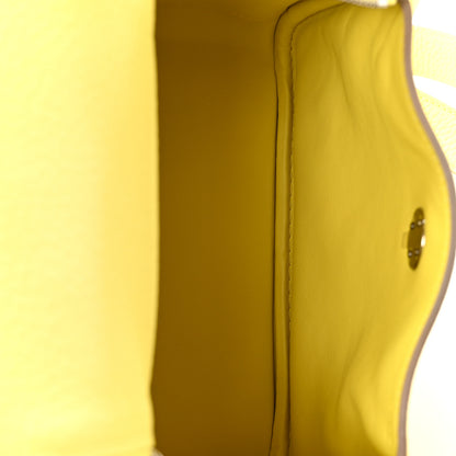 Hermes Taurillon Clemence Mini Lindy 20 Limoncello 5 of 11