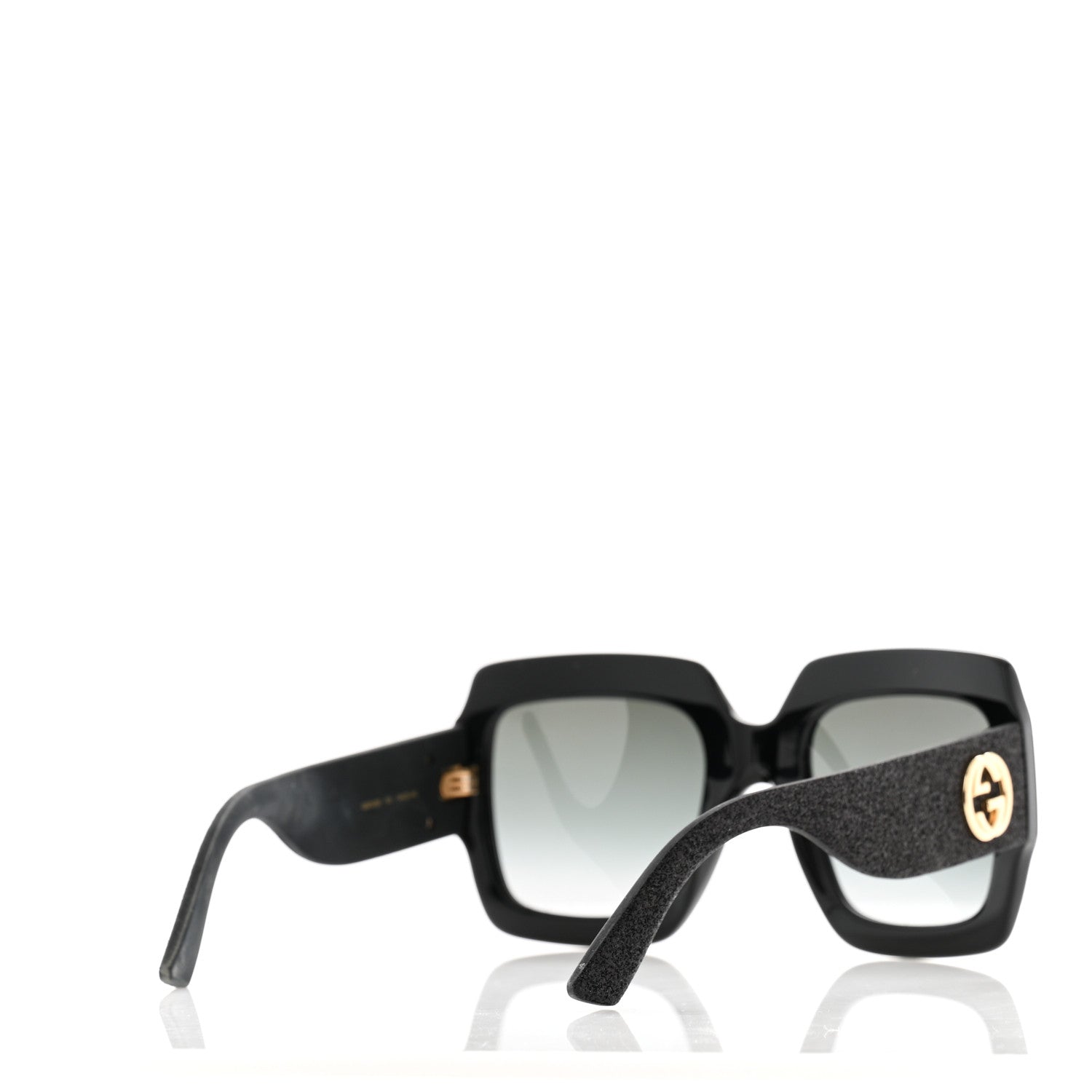 Gucci Square Frame GG0102S Sunglasses Glitter Black 4 of 9