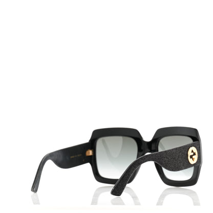 Gucci Square Frame GG0102S Sunglasses Glitter Black 4 of 9