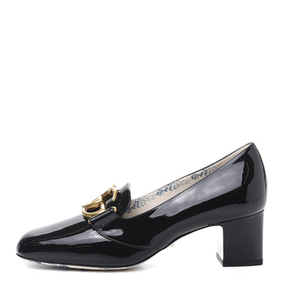 Gucci Vernice GG Victoire 55mm Loafer Pumps 38.5 Black 1 of 8