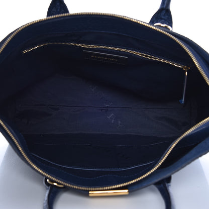 Burberry Heritage Grain Check Embossed Medium Dewsbury Tote Blue Carbon 5 of 8