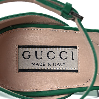 Gucci Vernice Crystal Double G Platform Pumps 38 New Shamrock 9 of 13