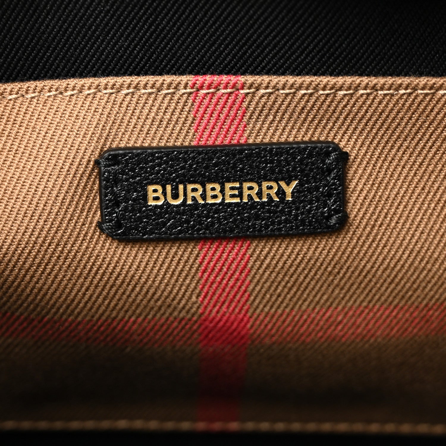 Burberry Calfskin Mega Check Small Banwell Tote Black 6 of 10