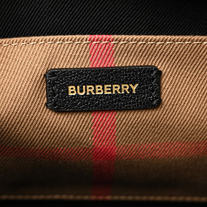 Burberry Calfskin Mega Check Small Banwell Tote Black 6 of 10