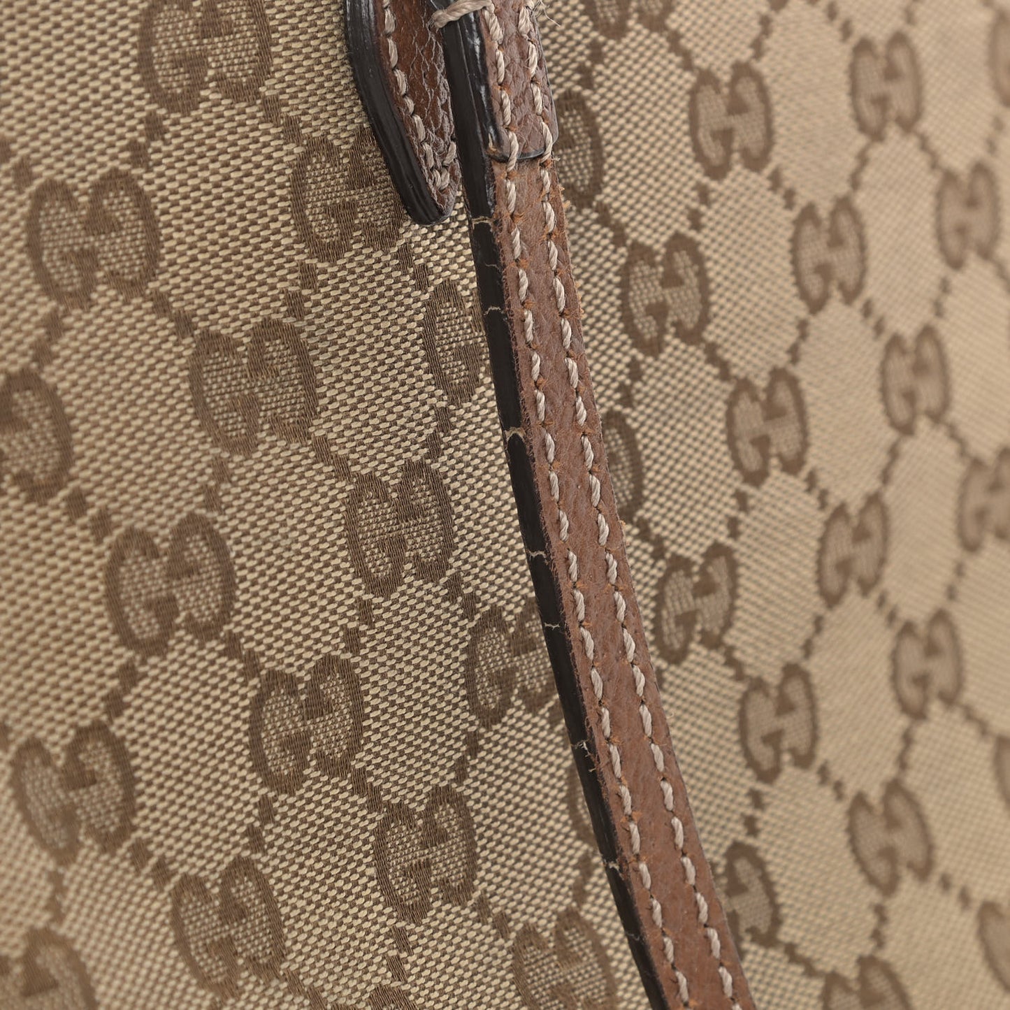Monogram Medium Bree Shoulder Bag Beige Tabacco