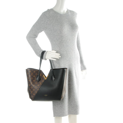 Louis Vuitton Calfskin Monogram Kimono Tote Black 2 of 8