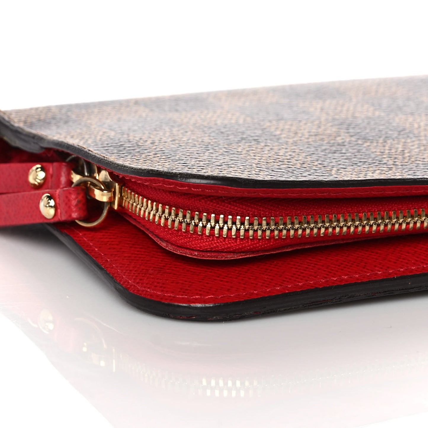 Damier Ebene Insolite Wallet Rouge