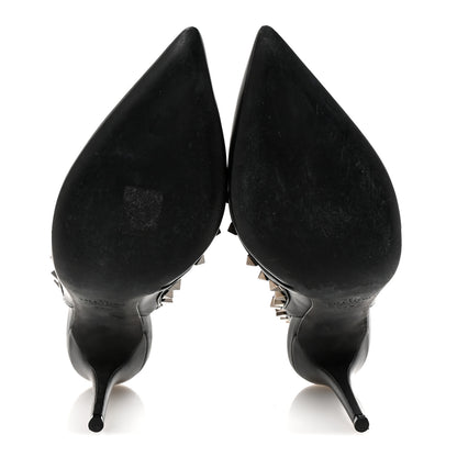 Valentino Garavani Calfskin Nappa Rockstud Ankle Strap 100mm Pumps 39.5 Black 6 of 9