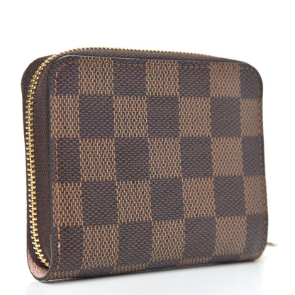 Louis Vuitton Damier Ebene Zippy Coin Purse Rose Ballerine 3 of 7