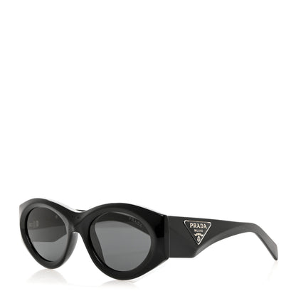 Prada Acetate Oval Symbole Sunglasses SPR 20Z Black 1 of 8