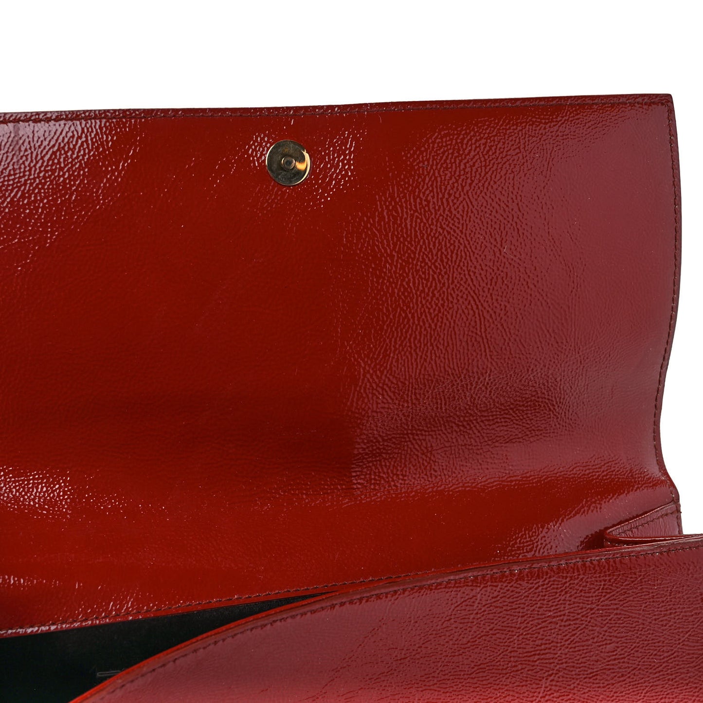 Textured Patent Monogram Large Belle De Jour Clutch Red
