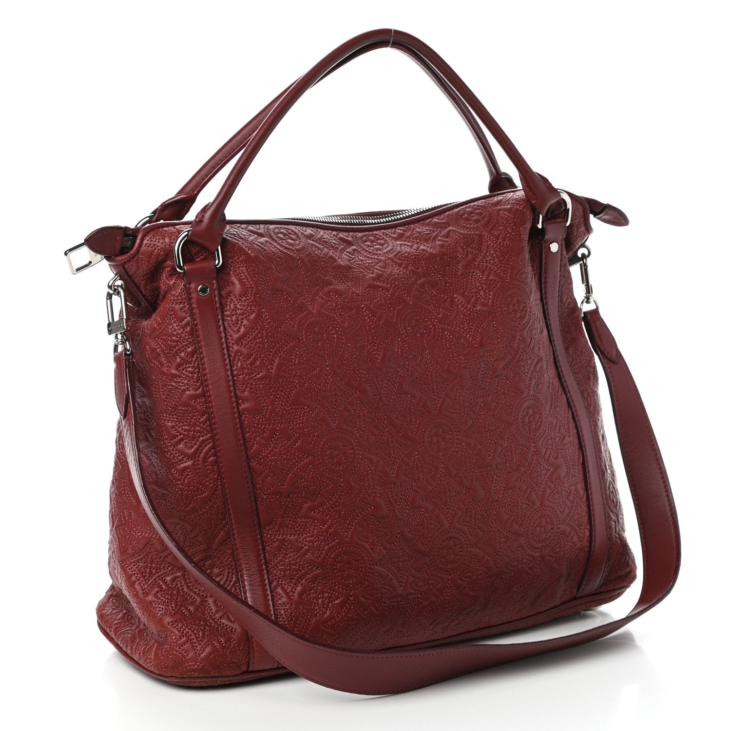 Louis Vuitton Monogram Lambskin Antheia Ixia MM Fuchsia 3 of 11