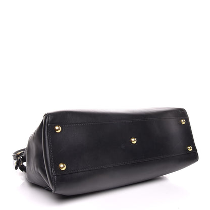 Fendi Vitello Morgan Shiny Nappa Medium Peekaboo Iconic Satchel Black 5 of 16