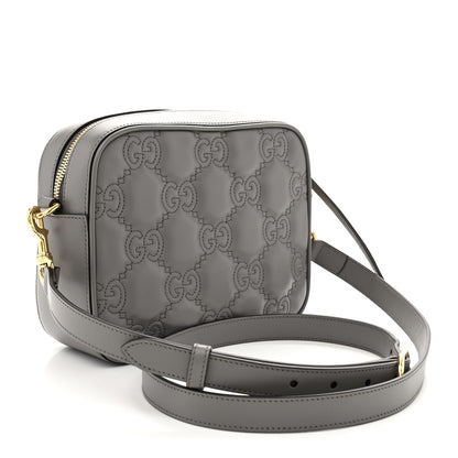Gucci Calfskin GG Matelasse Shoulder Bag Dusty Grey Natural 3 of 11